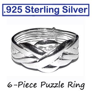 6-piece Puzzle Sterling Silver Ring – Silver Treasures Pty Ltd