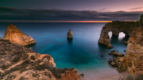 2560x1440 Resolution Arch 4K Portugal Coast 1440P Resolution Wallpaper ...