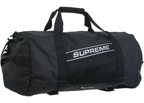 Supreme Logo Duffle Bag Black - FW23 - US