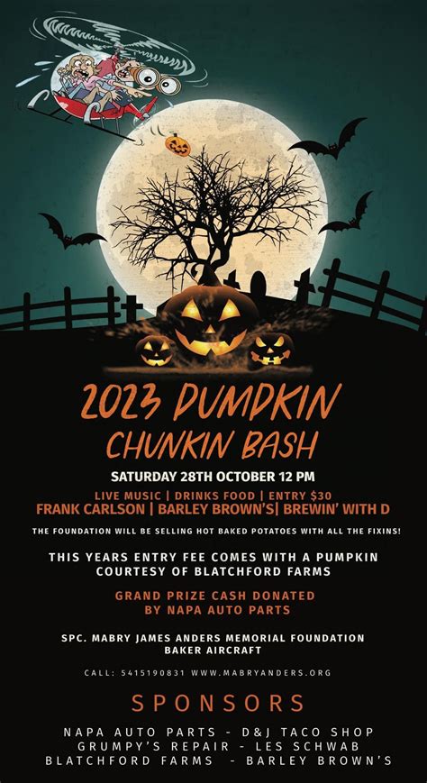 2023 Pumpkin Chunkin Bash - Travel Baker County