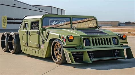 The 'World's First 6x6' Humvee Has a Hellcat V8 Under the Hood and an Aircraft Wing! - autoevolution