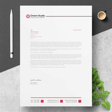 Letterhead Template | Letterhead template, Letterhead design inspiration, Company letterhead ...