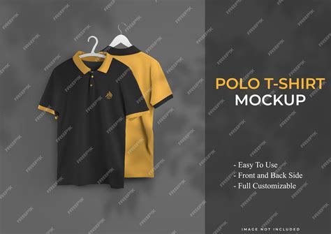 Premium PSD | Front and back side polo Tshirt mockup