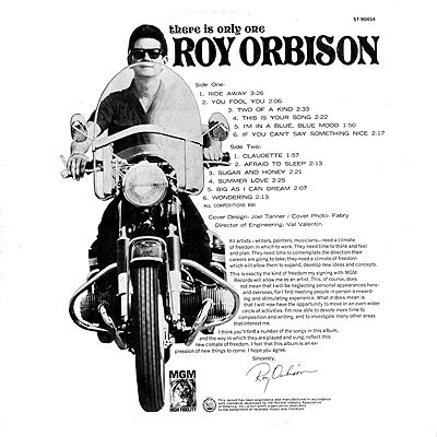 Album Cover Art - There is Only One Roy Orbison