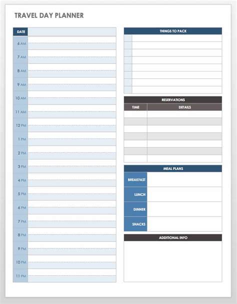 Free Itinerary Templates | Smartsheet