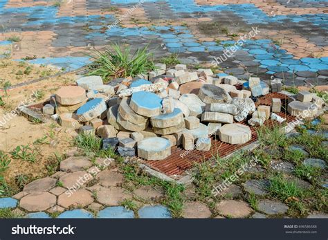 Hexagonal Paving Blocks That Either Black Stock Photo 696586588 | Shutterstock