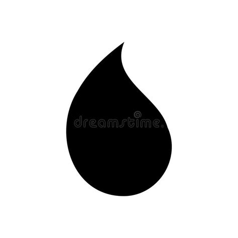 Water Drop Icon Black Silhouette Vector Isolated on Background. Stock ...