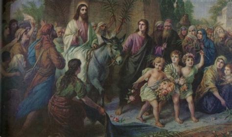 Jesus Triumphal Entry Painting at PaintingValley.com | Explore ...