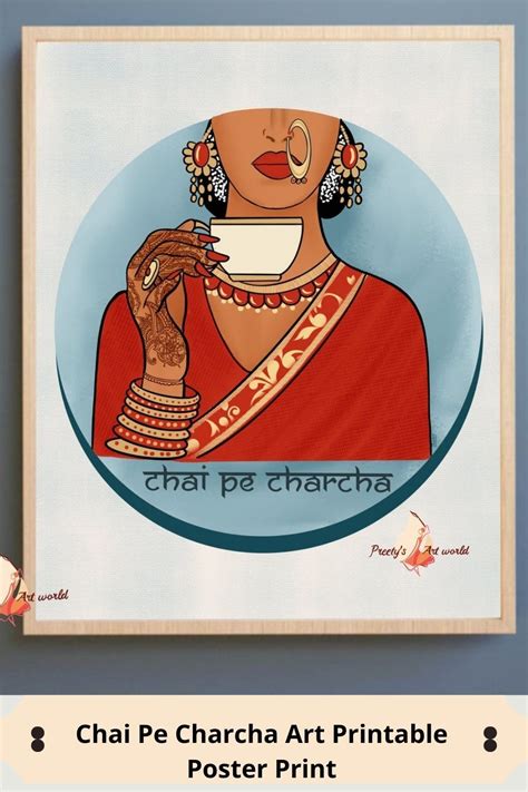 Chai Pe Charcha Art Printable Poster Print I Chai Tea I Women | Etsy in 2022 | Funny art prints ...