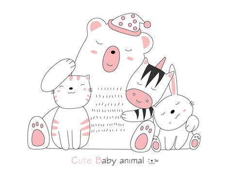 Cute Baby Cartoon Animals To Draw