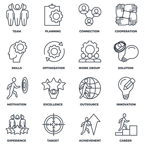 Set of Business teamwork icon logo vector illustration. cooperation ...