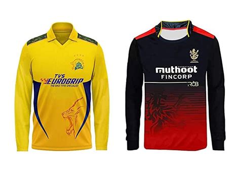 Buy CSK & RCB IPL Jersey 2022-23 Full Sleeve (XX-Large 44) Multicolour ...