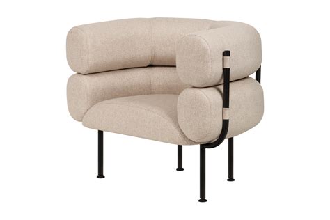 Ubi Armchair - modern comfy beige living room armchair - noo.ma