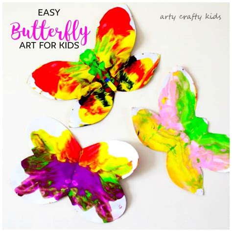 Easy Butterfly Kids Art - Arty Crafty Kids