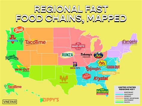 America's Favorite Regional Fast-Food Chains [MAP] | VinePair