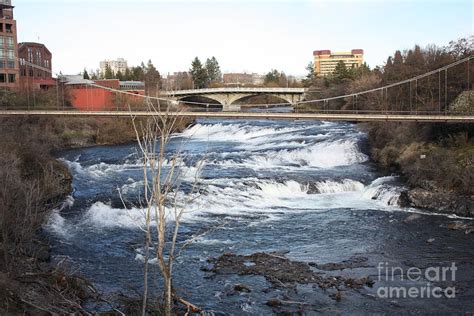 Spokane Falls In Winter Photograph by Carol Groenen