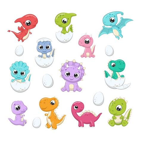 Cute Baby Dinosaur Clipart PNG EPS Digital Clip Art | Etsy in 2020 | Baby dinosaurs, Dinosaur ...