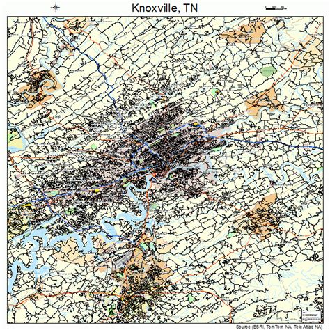 Knoxville Tennessee Street Map 4740000