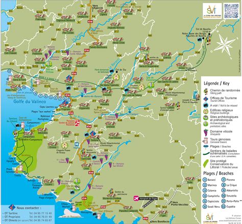 Tourist map of surroundings of Propriano