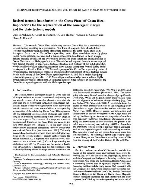 (PDF) Revised tectonic boundaries in the Cocos Plate off Costa Rica: …marshall/costa_rica ...