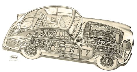 AC Greyhound 1959 Cutaway Drawing in High quality