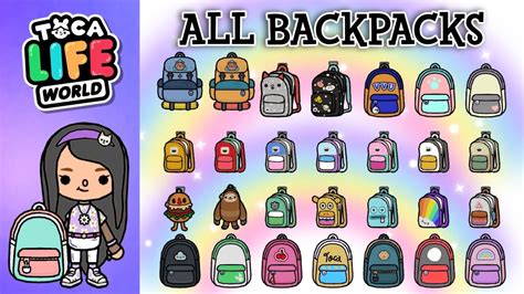 ALL SECRET BACKPACKS / BAGS in TOCA LIFE WORLD | TOCA BOCA | NecoLawPie