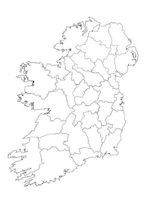 Ireland blank map - Ireland map outline (Northern Europe - Europe)