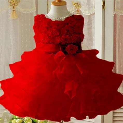 Baby Girls Red Party Wear Dress at Rs 8000 in Faridabad | ID: 12418564930