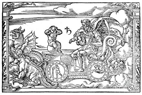 Saturn, Roman God Of Time, 1569. Artist Drawing by Print Collector ...