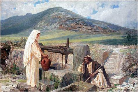 Pauca Verba: The Samaritan Woman at the Well ~ Vasily Polenov ~ 1900's