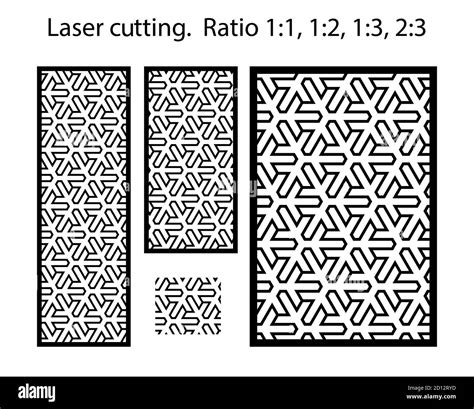 Plasma cutting pattern. Cnc geometric template set for metal panels and ...