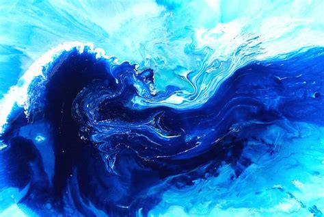 Large Navy abstract Blue abstract Ocean Wave painting Blue Seascape Large Blue Ocean Art Blue ...