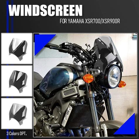 Buy Lorababer XSR700 XSR900 Front Touring Windscreen Wind Screen windshields for Yamaha XSR 700 ...