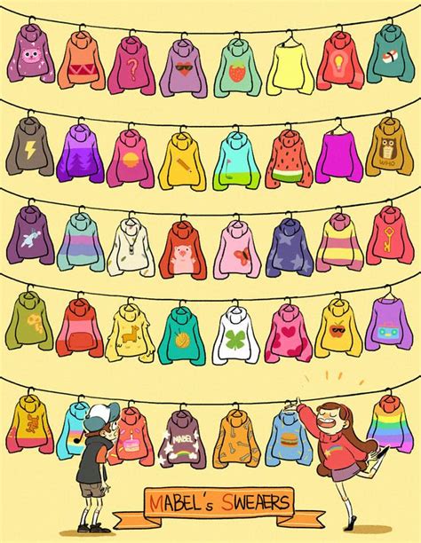 Mabel's sweaters | Gravity Falls | Gravity falls, Gravity falls comics, Gravity falls art