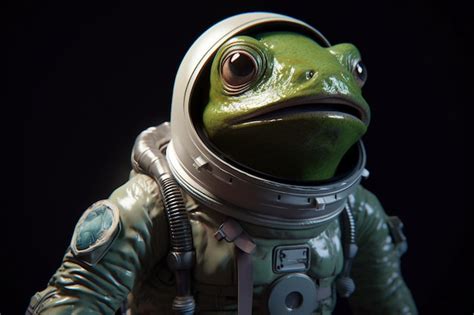 Premium AI Image | A frog in a space suit