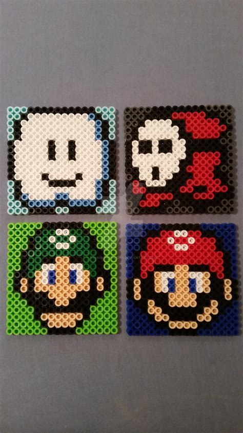 Mario Perler Bead Coasters III by AshMoonDesigns on DeviantArt