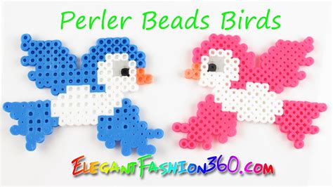 DIY Perler/Hama Beads Birds - How to Tutorial Spring/Animal - YouTube