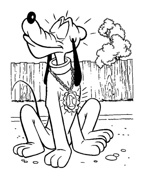 Pluto The Dog Coloring Pages