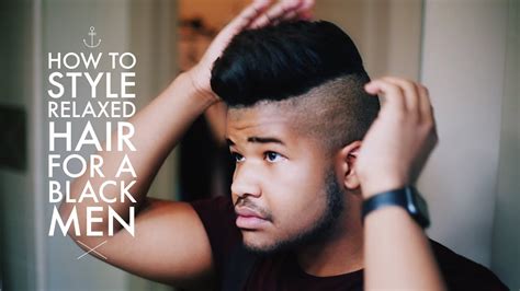 How To Style Relaxed Hair For Black Men - YouTube