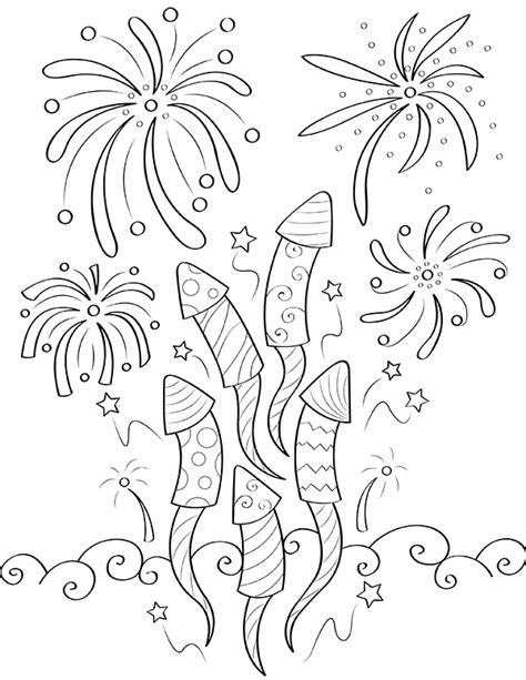 Free printable fireworks coloring page. Download it at https ...