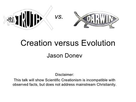 Creationism Vs Evolution