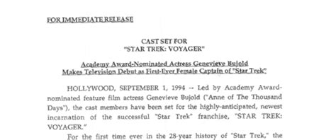 Star Trek Archive: Announcing Voyager | Star Trek