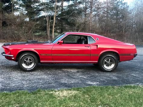 1969 Ford Mustang Mach 1 R code 4 speed Red 6515 - BenzaMotors