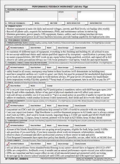 Air Force EPR Bullet Statement Format