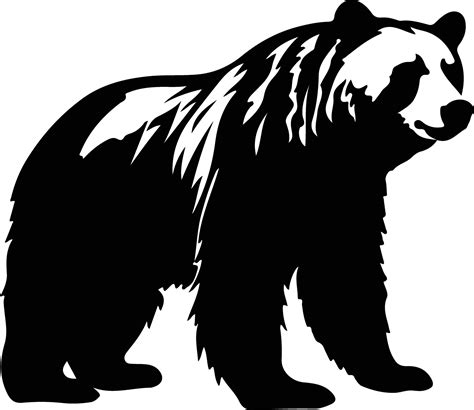 grizzly bear black silhouette 38101115 Vector Art at Vecteezy