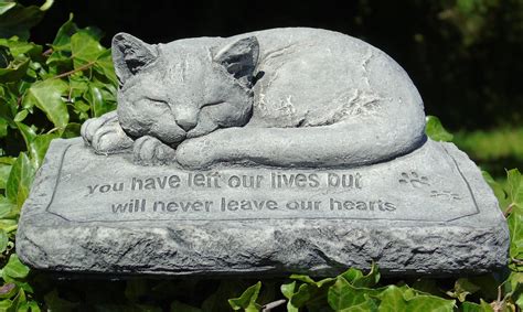 Cat Pet Memorial Small Hand Cast Stone Garden Ornament 20x18x8 - Etsy ...