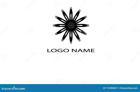 Logo Abstract Circle Black and White Stock Illustration - Illustration ...