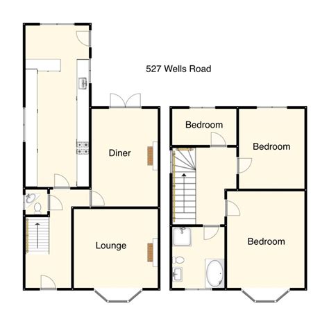 floor plan Semi Detached House Extension, 1930s Semi Detached House ...