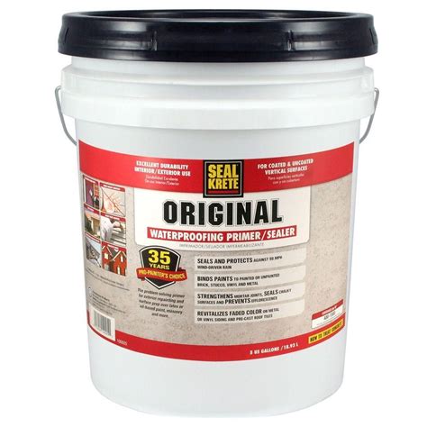 a bucket of seal here original waterproofing primer