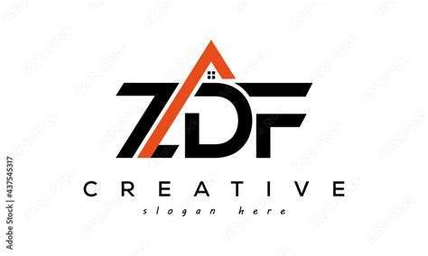 initial ZDF letters real estate construction logo vector Stock Vector | Adobe Stock